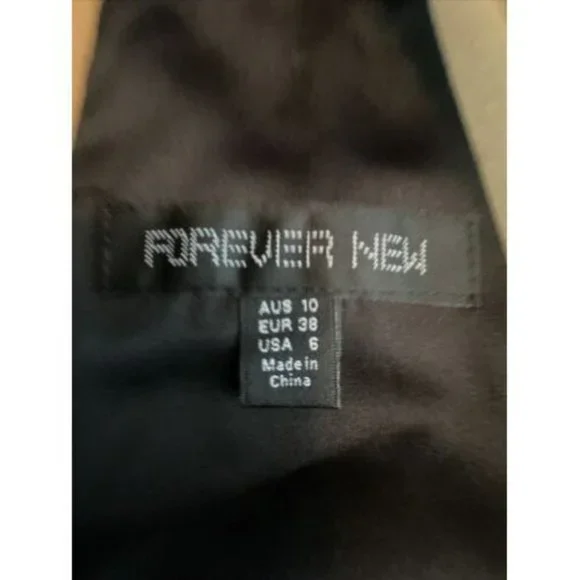 Forever New Size 10 Women's Dress Black Party Cocktail Beaded 100% SILK - Picture 12 of 12